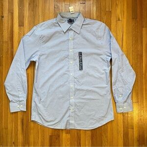 Gap Men’s All Day Poplin Button Down Shirt Size XL Classic Fit Blue Long Sleeve